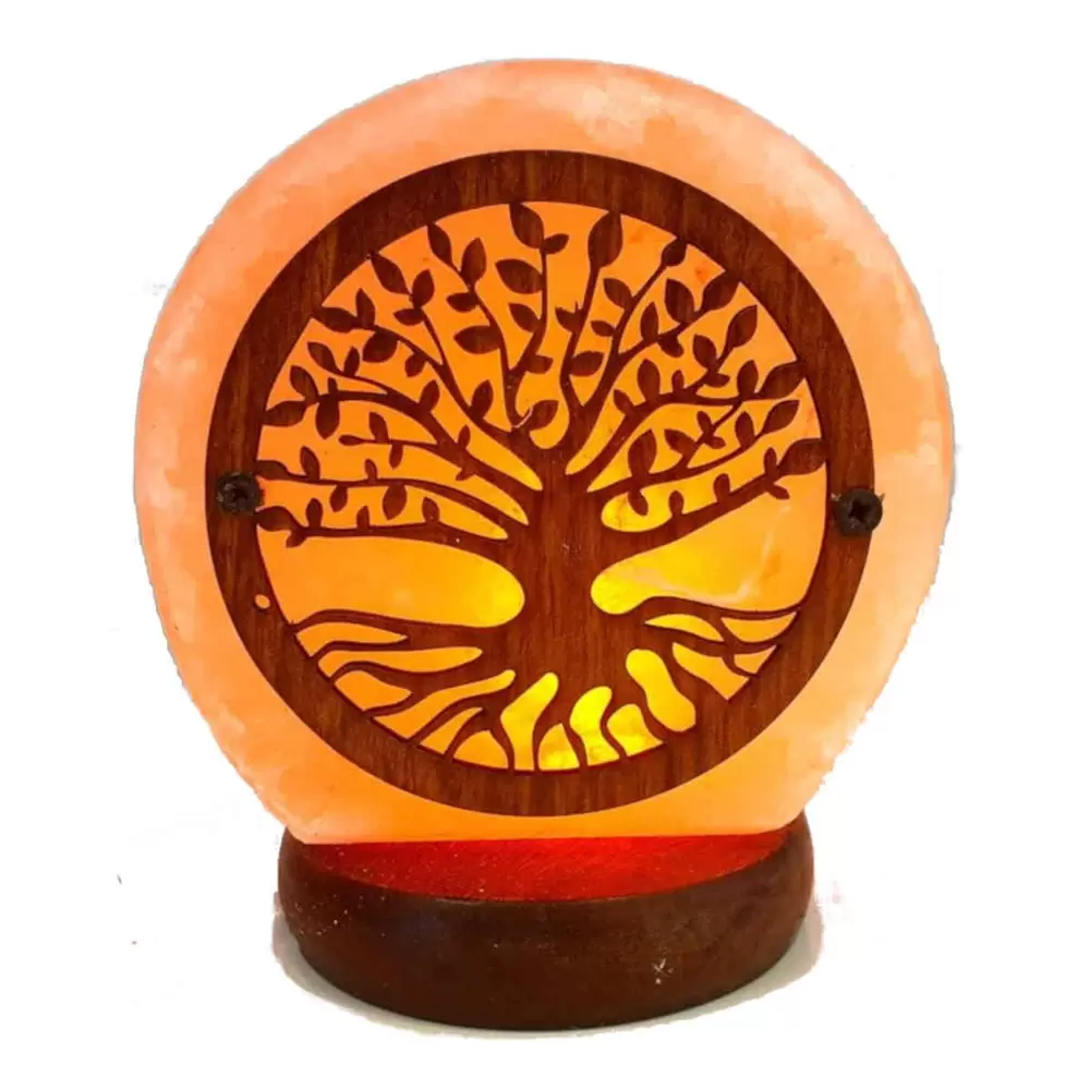Lampada Di Sale Himalayano A Forma Di Cuore, 3 Kg Con Base In Legno E Lampadina, Per Relax E Atmosfera