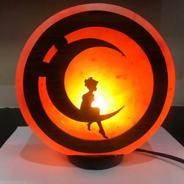 HISUNY Mini lampada da scrivania USB, lampada di sale dell'Himalaya naturale, carina ed estetica, per il bar della spa, per la luce notturna del sonno, per i regali della lampada decorativa (B